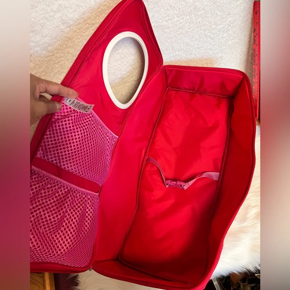 American Girl Red and Pink Doll Carrier